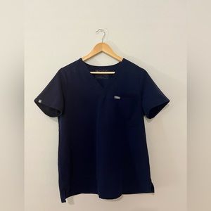 Navy Figs Scrub Top